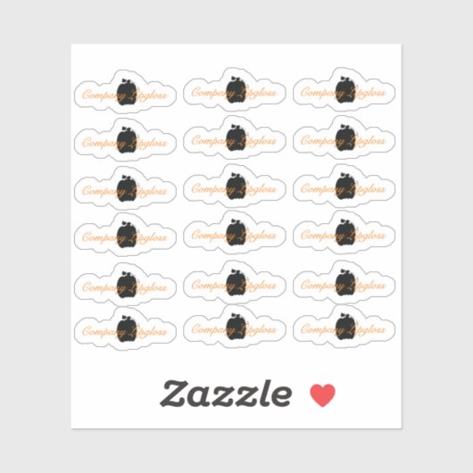 Logo-Lip-Branding für Werbefilm Halloween-Glanz Aufkleber (Blatt)