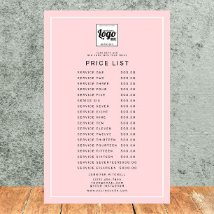 Logo-Liste für rosa Errötungs-Promotionspreis-Serv Flyer