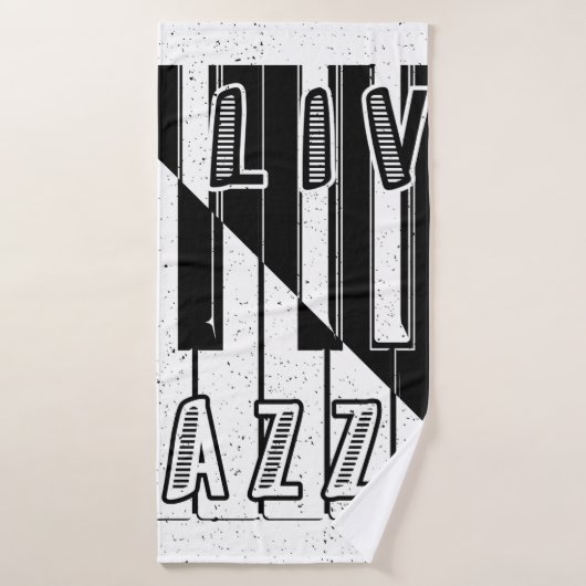 Logo "Live Jazz Calligraphy Illusion" mit Badehandtuch (Badehandtuch)