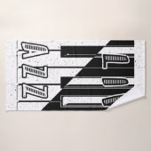 Logo "Live Jazz Calligraphy Illusion" mit Badehandtuch (Badehandtuch)