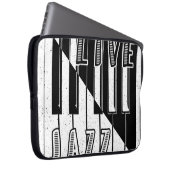 Logo "Live Jazz Calligraphy Illusion" mit Laptopschutzhülle (Vorne Rechts)