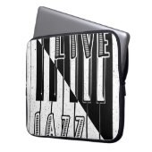 Logo "Live Jazz Calligraphy Illusion" mit Laptopschutzhülle (Vorderseite Links)