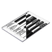 Logo "Live Jazz Calligraphy Illusion" mit Notizblock (Linke Seite)