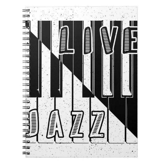 Logo "Live Jazz Calligraphy Illusion" mit Notizblock (Vorderseite)