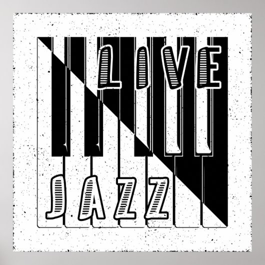 Logo "Live Jazz Calligraphy Illusion" mit Poster (Vorne)