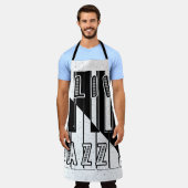 Logo "Live Jazz Calligraphy Illusion" mit Schürze (Getragen)