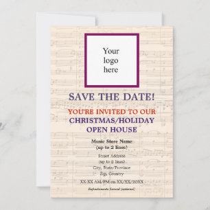 Logo "Local Music Store" Weihnachten III Open Hous Save The Date