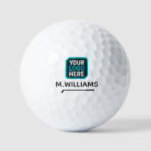 Logo Logotype Mark Custom Name Golfball (Vorderseite)