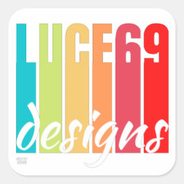 Logo "LUCE69 DESIGNS" Quadratischer Aufkleber