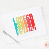 Logo "LUCE69 DESIGNS" Quadratischer Aufkleber (Umschlag)