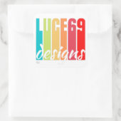 Logo "LUCE69 DESIGNS" Quadratischer Aufkleber (Tasche)