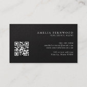 Logo | Luxus-Leder-Immobilien-QR-Code Visitenkarte (Rückseite)
