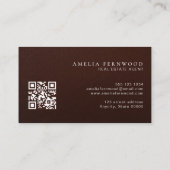 Logo | Luxus-Leder-Immobilien-QR-Code Visitenkarte (Rückseite)