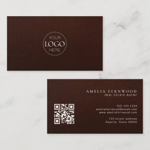 Logo   Luxus-Leder-Immobilien-QR-Code Visitenkarte