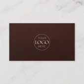 Logo | Luxus-Leder-Immobilien-QR-Code Visitenkarte (Vorderseite)