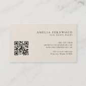 Logo | Luxus-Leder-Immobilien-QR-Code Visitenkarte (Rückseite)