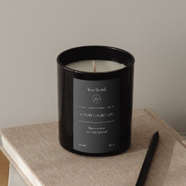 Logo Luxus Minimalistisch Black Candle Produkt-Lab Lebensmitteletikett