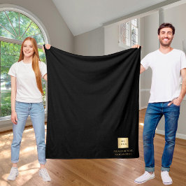 Logo-Luxusgesellschaft für Schwarzes Gold Fleecedecke