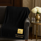 Logo-Luxusgesellschaft für Schwarzes Gold Fleecedecke