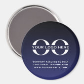 Logo-Magazin für Navy Blue Custom Business Company Magnet (Vorderseite/Rückseite)