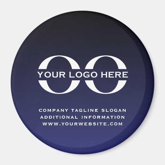 Logo-Magazin für Navy Blue Custom Business Company Magnet (Vorne)
