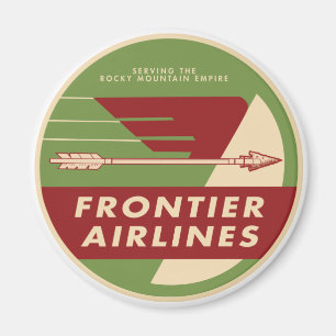 Logo-Magazin für Vintage Frontier Airlines Magnet