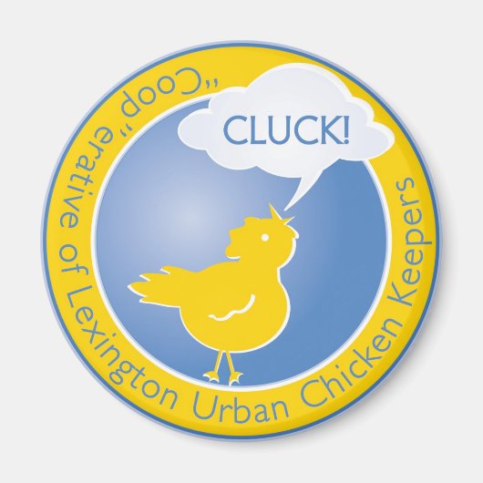 Logo-Magnet für Cluck Magnet (Vorne)