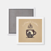 Logo-Magnet "Kaffee und Kuscheln" Magnet (Vorderseite/Rückseite)