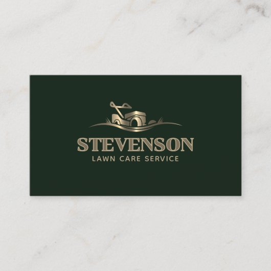 Logo-Mähen von Rasenmähern Visitenkarte (Vorderseite)
