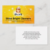 Logo "Maid Service" | Sparkle und Glühen | Orange Visitenkarte (Vorne/Hinten)