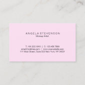 Logo-Make-upkünstler des eleganten Kükens lila Visitenkarte (Rückseite)