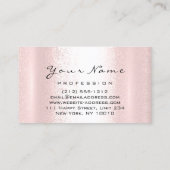 Logo Makeup Artist Beruflich Lips Kiss Glitzer Visitenkarte (Rückseite)