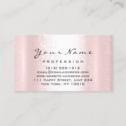 Logo-Makeup-Artist Beruflich Navy Blue Lash Visitenkarte (Rückseite)