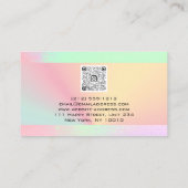 Logo Makeup Artist Haar Nägel Shop QR Code Rosa Visitenkarte (Rückseite)