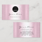 Logo-Makeup-Artist-Haarnägel Beruflich Blush Visitenkarte (Vorne/Hinten)