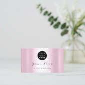 Logo-Makeup-Artist-Haarnägel Beruflich Blush Visitenkarte (Stehend Vorderseite)