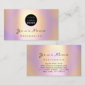 Logo Makeup Artist Hair Nails Abstrakt Lila Lux Visitenkarte (Vorne/Hinten)