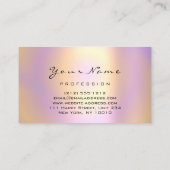 Logo Makeup Artist Hair Nails Abstrakt Lila Lux Visitenkarte (Rückseite)