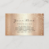 Logo Makeup Artist Hair Nails Coral Rose Confetti Visitenkarte (Rückseite)