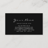 Logo Makeup Artist Hair Nails Floral Gold Schwarz Visitenkarte (Rückseite)