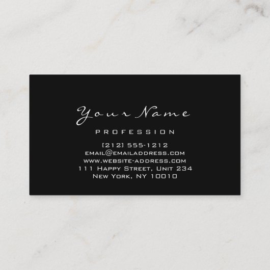 Logo Makeup Artist Hair Nails Floral Gold Schwarz Visitenkarte (Rückseite)