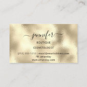Logo Makeup Boutique Lash Studio Eyes Brows Gold Visitenkarte (Rückseite)