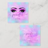 Logo-Makeup-Boutique Lashes Quadratische Visitenkarte (Vorne/Hinten)