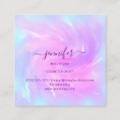 Logo-Makeup-Boutique-Shop Abstrakt-Logo Quadratische Visitenkarte (Rückseite)