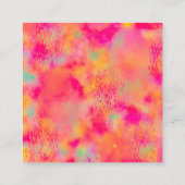 Logo Makeup Haar Nail Blütenrosa Abstrakt Quadratische Visitenkarte (Rückseite)