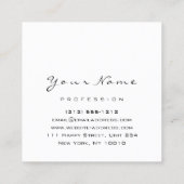 Logo Makeup Haar Nail Lila Boutique Quadratische Visitenkarte (Rückseite)