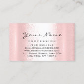 Logo-Makeup-Künstler Beruflich Lux Pink Lashes Visitenkarte (Rückseite)