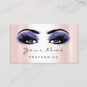 Logo-Makeup-Künstler Beruflich Navy Blue Lash Visitenkarte
