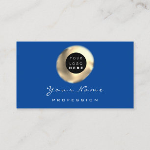 Logo Makeup Künstler Haar Nails Floral Gold Royal Visitenkarte