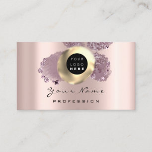 Logo-Makeup-Künstler Haar Nails Floral Rose Abstr Visitenkarte